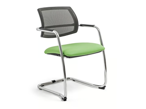 GEORGIA - Cantilever fabric chair with armrests _ AP Factor